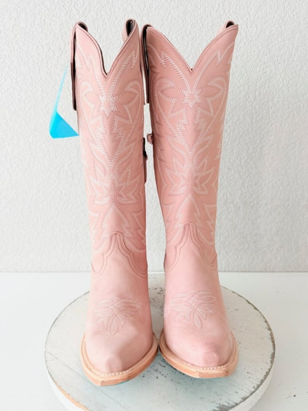 Lane SMOKESHOW Pink Cowboy Boots Western Cowgirl Mid Calf Tall Womens Size 8.5 - Picture 5 of 12